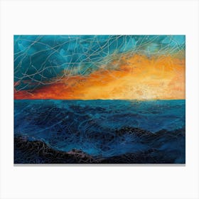 Sunset Over The Ocean 54 Canvas Print