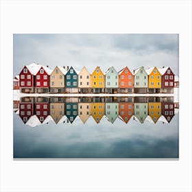 houses in a row, landscape architecture style 2 Canvas Print