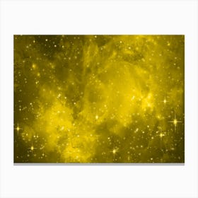 Gold Shade Galaxy Space Background Canvas Print