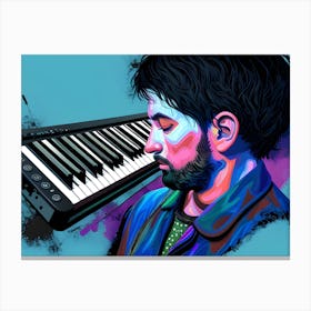 Man With Synthesizer Canvas Print