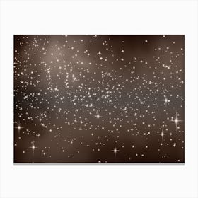 Chocolate Tone Shining Star Background Canvas Print