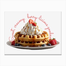 Cream Berry Waffle Canvas Print