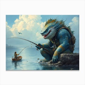 Monster Fisherman Lienzo