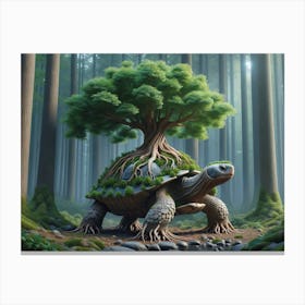 Rooted Turtle-Tree Fantasy Canvas Print