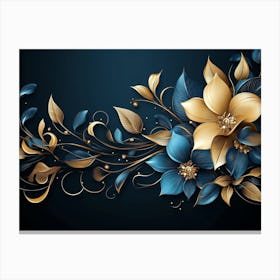 Luxury Floral Abstract Background Illustration Canvas Print