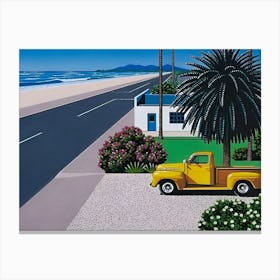 Hiroshi Nagai - City Pop, Yellow Car Canvas Print