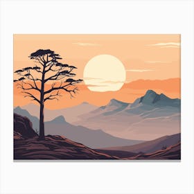 Sunset Landscape Canvas Print