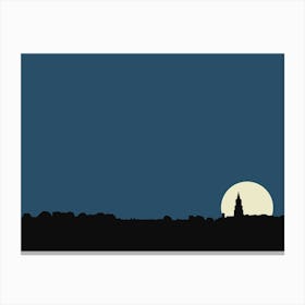 Berwick upon tweed night silhouette landscape 1 Canvas Print
