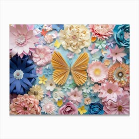 Paper Flower Wall Art 3 Canvas Print