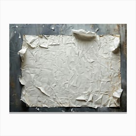 Abstract Art Composition Featuring A White Crumpled Paper Material With Intentional Creases And Tea (3) Canvas Print