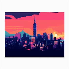 Taipei Skyline 4 Canvas Print
