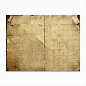 Abstract Pattern Framed Within A Vintage Crumpled Piece Of Paper Texture Of Fibers Pronounced Fad (3) Canvas Print