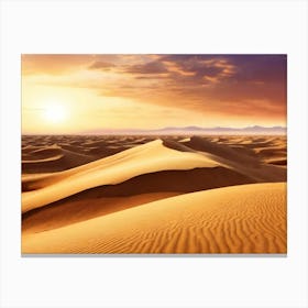 Sunset In The Desert 12 Canvas Print