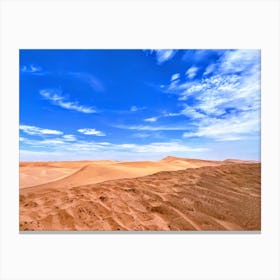 Sand Dunes In The Desert Namib, Namibia (African Series) Canvas Print
