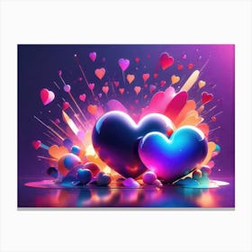 Colorful Heart Creative Art Print 44 Canvas Print