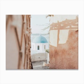 Santorini Dome, Landscape Canvas Print