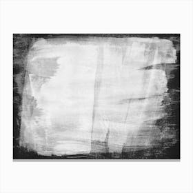 Minimal Abstract Black And White Painting 1 Canvas Print