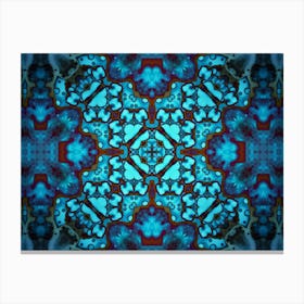 Abstract Pattern Blue Stars Canvas Print