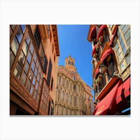 Street Scene In Ibiza (Spain Series) Canvas Print