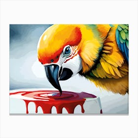 Parrot Painting Canvas Print