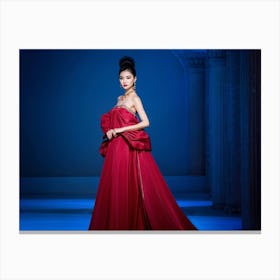 Red Evening Gown Canvas Print