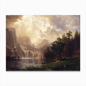 A Landscape, Albert Bierstadt Canvas Print