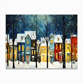 Winter Houses - Winter Wonderland Canvas Print