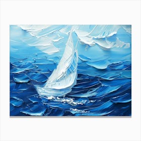 Sailboat In The Ocean 8 Canvas Print