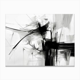 Metaphysical Exploration Abstract Black And White 3 Canvas Print
