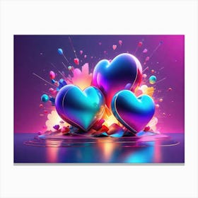 Colorful Heart Creative 9 Canvas Print