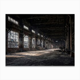 Effortlessly Capturing The Charm And Stark Realities Of Vintage Industrial Steel The Subject Wears (2) Canvas Print