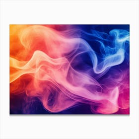 3d Abstract Smoke Patterns With Vibrant Canvas Print