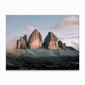 Pink Mountain Peaks Canvas Print