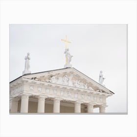 Cathedral Facade Vilnius Lithuania Canvas Print