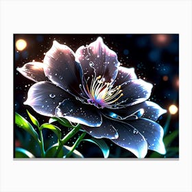 Black Flower Canvas Print