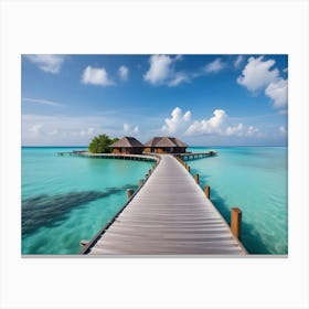 Pier At The Maldives Canvas Print