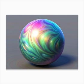 Abstract Egg With Rainbow Colors Canvas Print