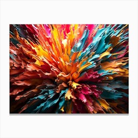 Colorful Paint Splashes Canvas Print