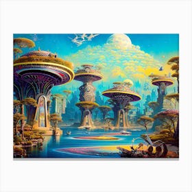 Futuristic City 26 Canvas Print