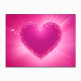 A Glowing Pink Heart Vibrant Horizontal Composition 62 Canvas Print