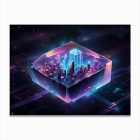 Cube In Space Canvas Print