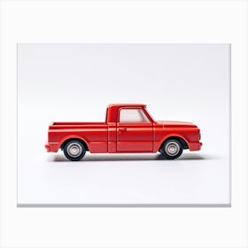 Toy Car 67 Chevy C10 Red Canvas Print