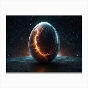 Space Egg cracking Canvas Print