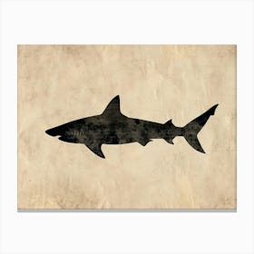 Isistius Genus Shark Silhouette 4 Canvas Print