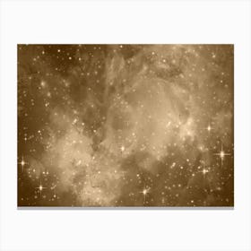 Tan Galaxy Space Background Canvas Print