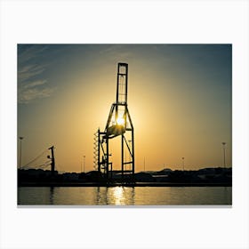 Industrial Flair At Malaga Port Canvas Print