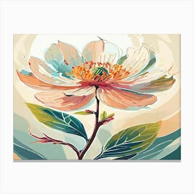 Peony Flower Canvas Print