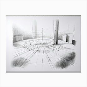 An Expertly Sketched Circular Emphasis Marks Illuminated By Striking Increases In The Graphite Pre (6) Canvas Print