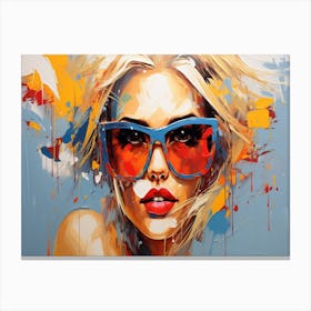 Woman In Sunglasses 15 Canvas Print