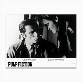 John Travolta And Quentin Tarantino Promo Still Of Pulp Fiction Canvas Print